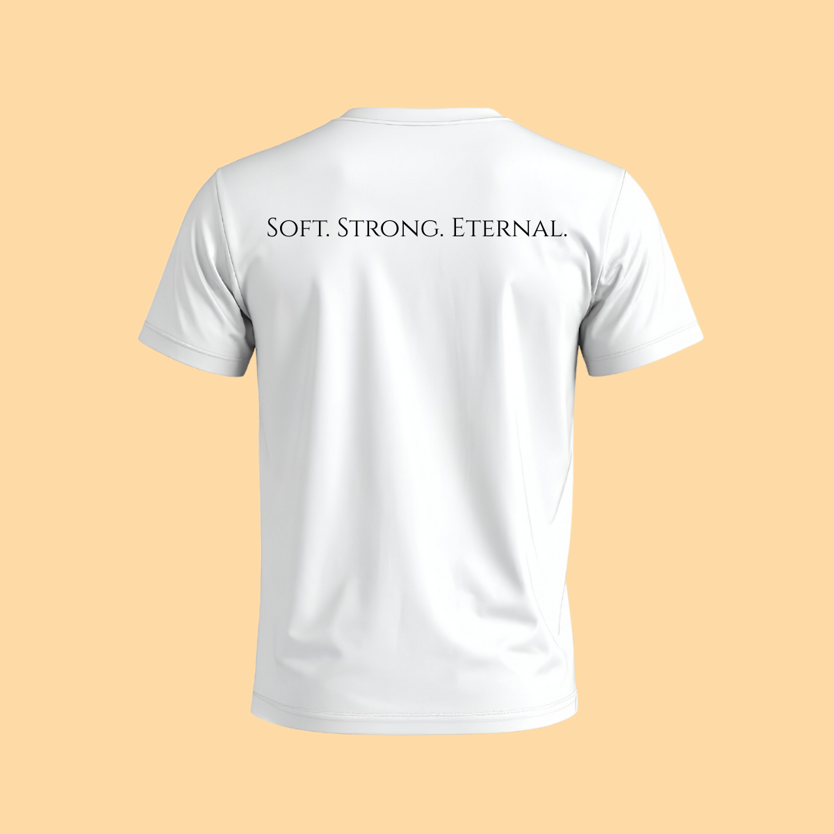 "SOFT. STRONG. ETERNAL." T-shirt Adulto - Blanca