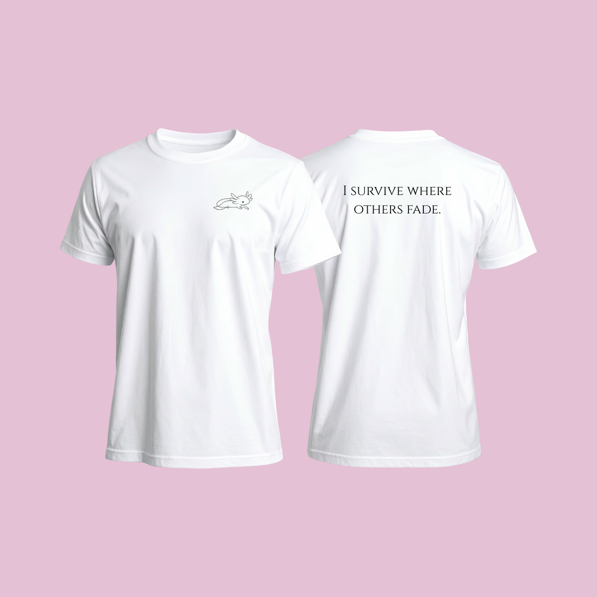 "I Survive Where Others Fate" T-shirt Adulto - Blanca