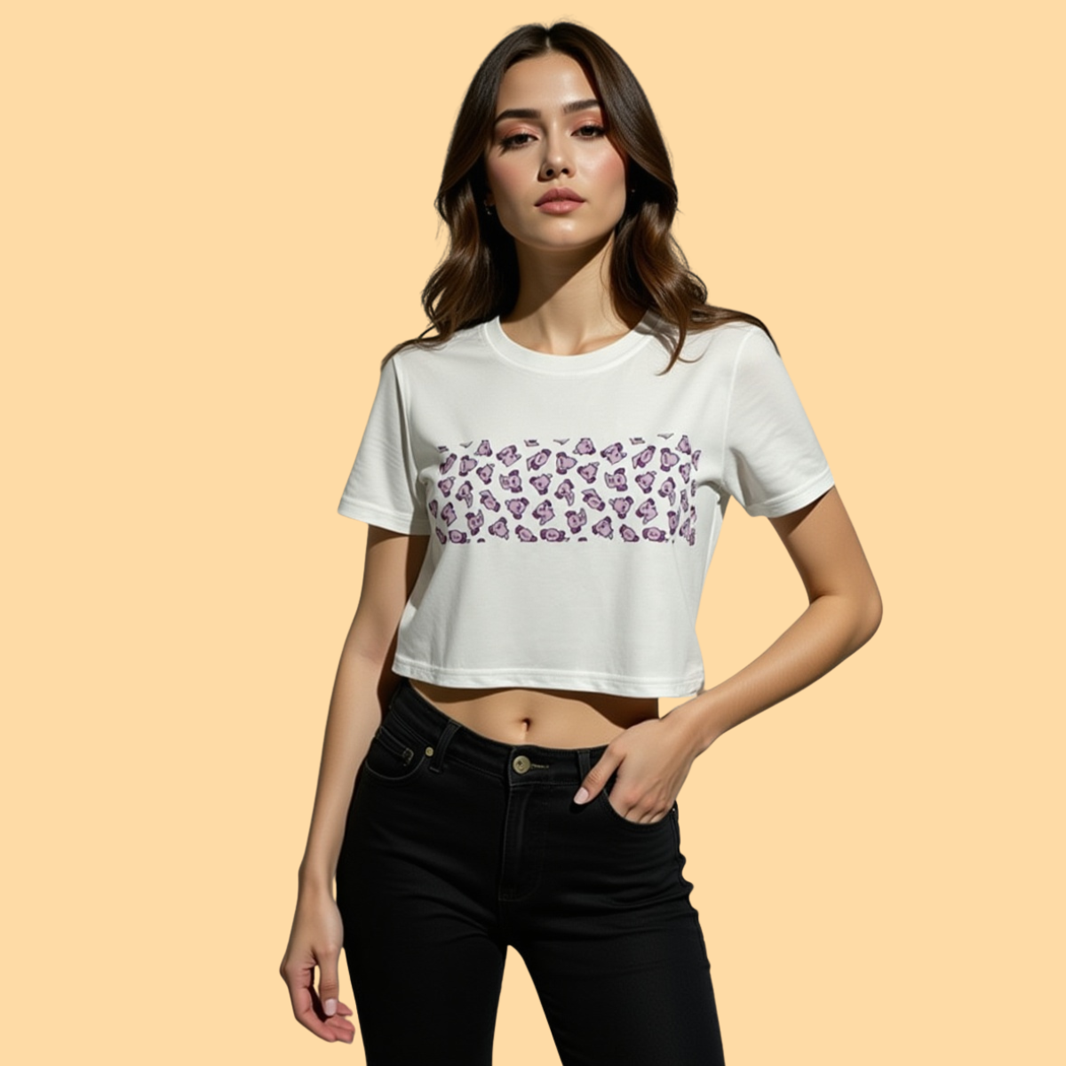 Sweet Axolotl Vibes Cropped T-Shirt - White Playera de ajolotitos