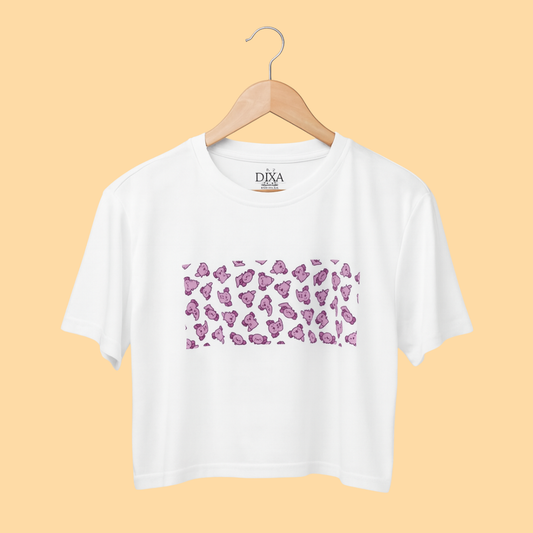 Sweet Axolotl Vibes Cropped T-Shirt - White Playera de Ajolotitos