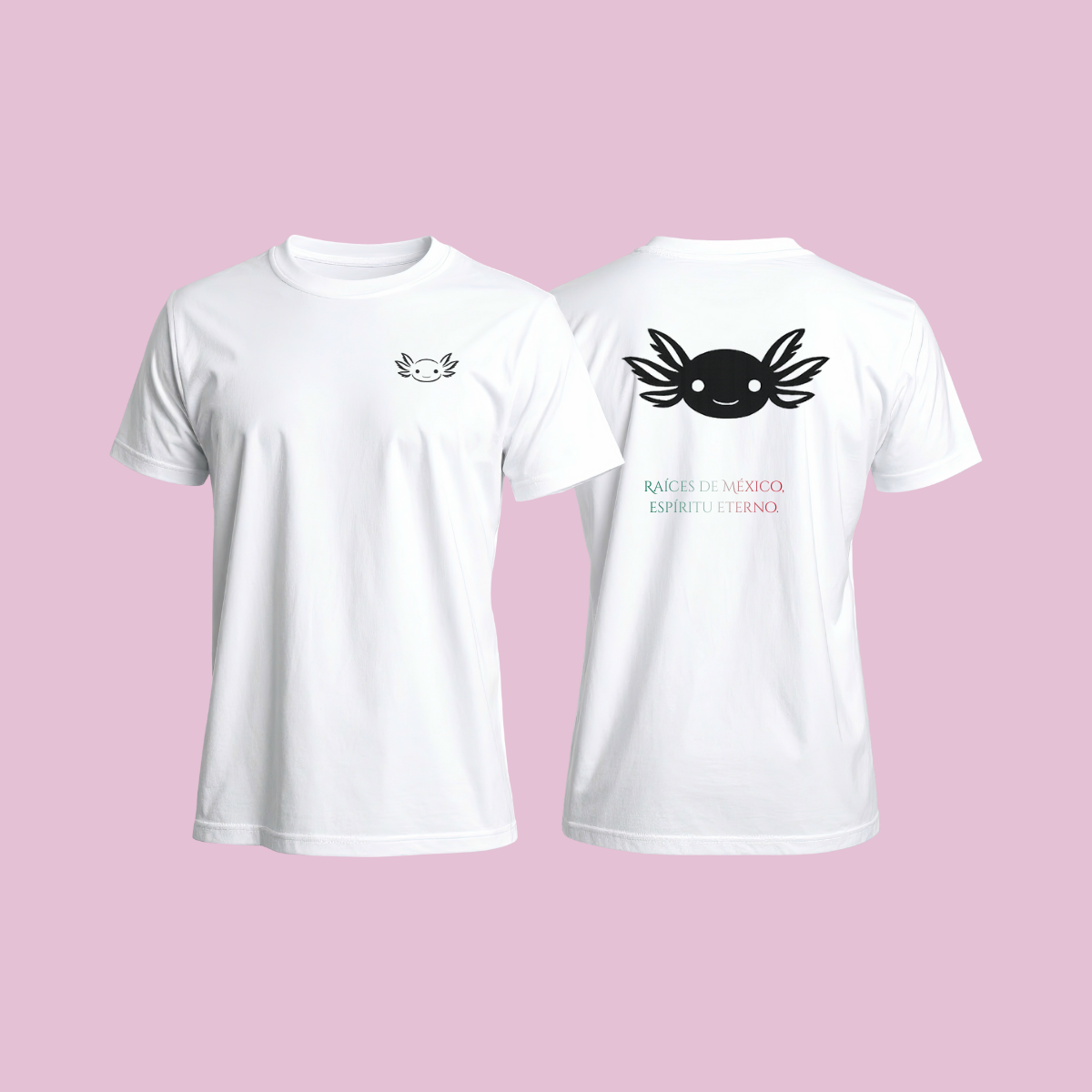 "Raices de Mexico. Espiritu Eterno" T-shirt Adulto - Blanca / Negro