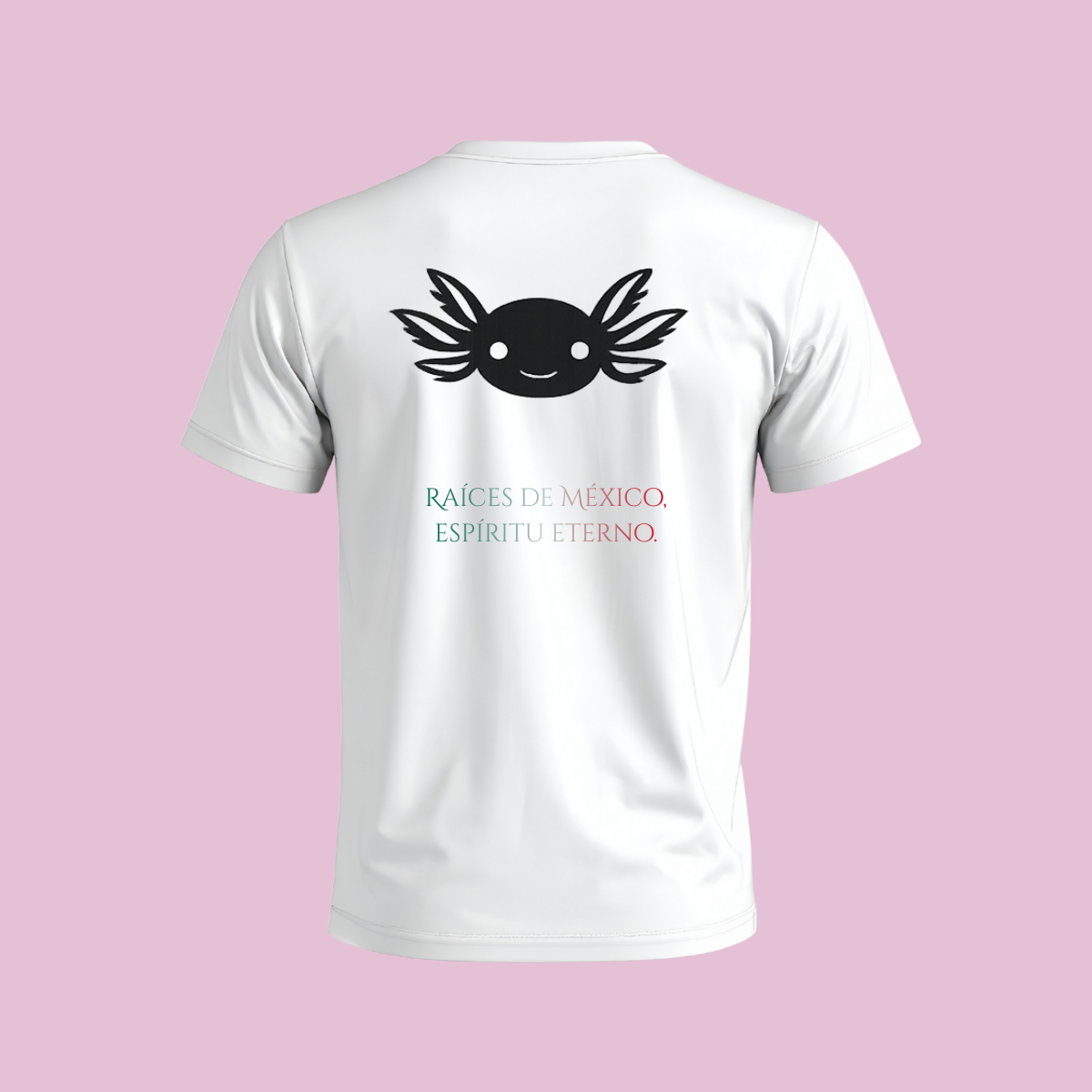 "Raices de Mexico. Espiritu Eterno" T-shirt Adulto - Blanca / Negro